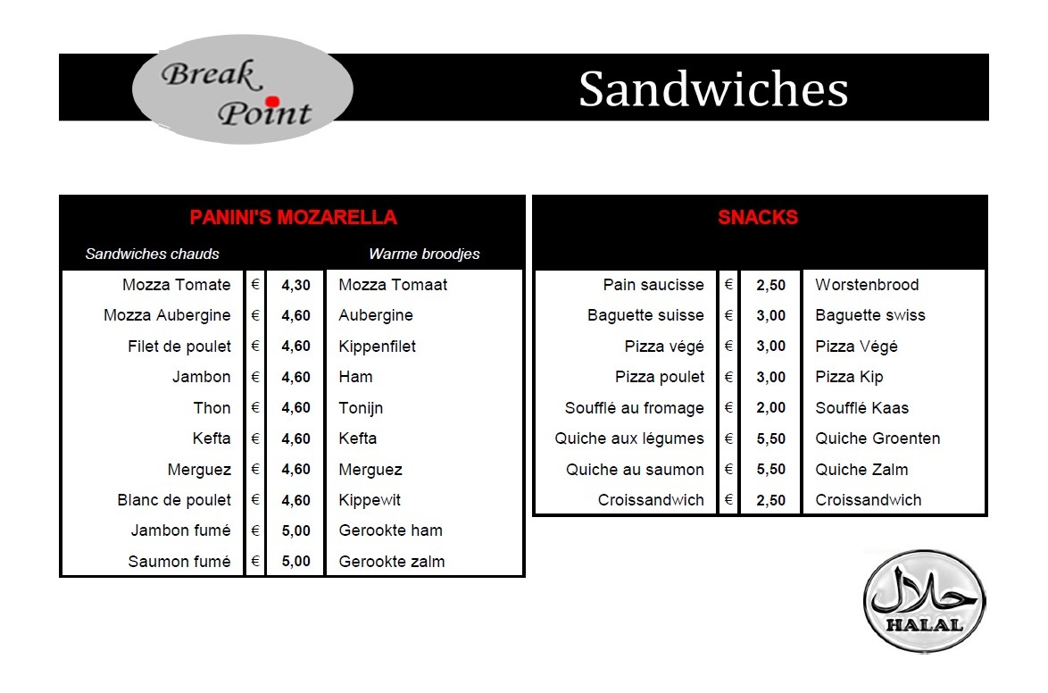 sandwich snack breakpoint brussels broodjeszaak